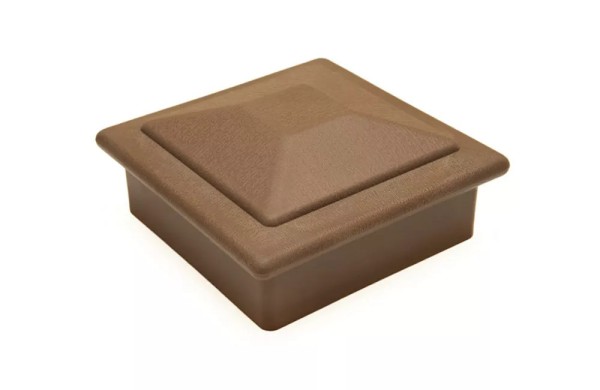 Крышка верхняя ПВХ для столба Deckart 125х125 Шоколад купить в Александрове