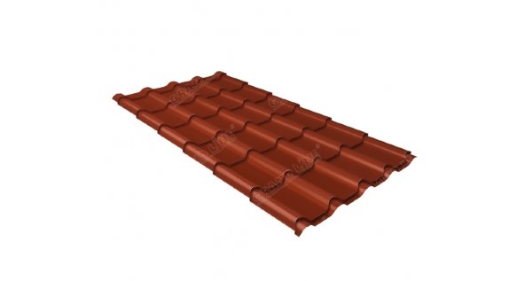 Металлочерепица камея GL 0,5 Atlas RAL 8004 терракота купить в Александрове