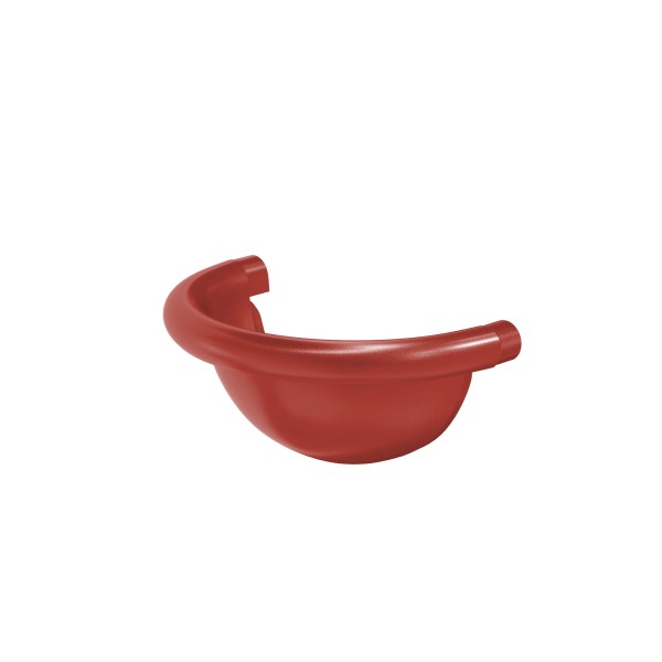 Водосток Aquasistem, система 125x90 - Заглушка желоба полукруглая RR 29 Бургундский купить в Александрове