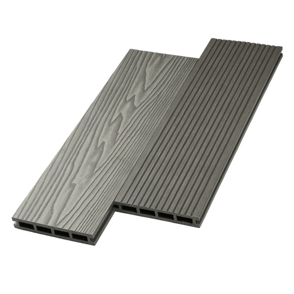 Террасная доска ДПК NanoWood двусторонняя New 3D тиснение + вельвет Серый купить в Александрове