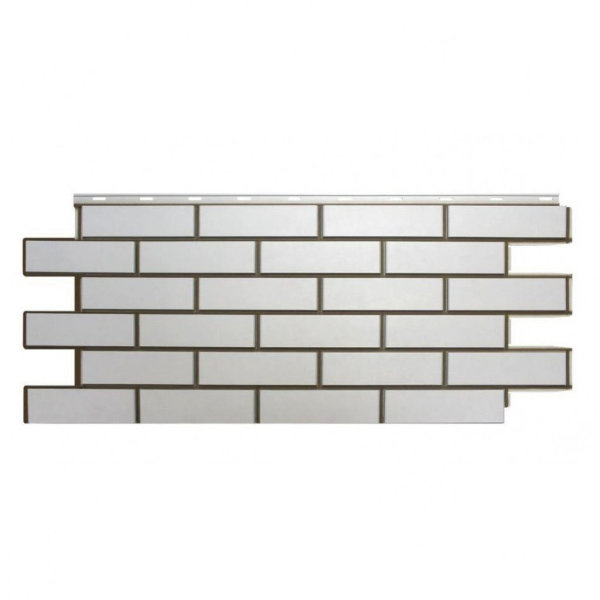 Фасадная панель Nordside, Гладкий Кирпич, Белый купить в Александрове