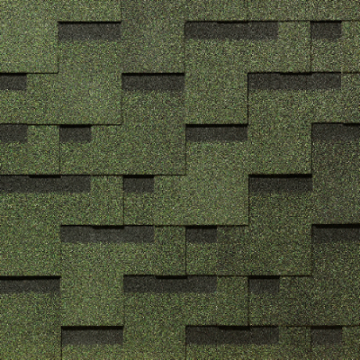 Гибкая черепица PIE EUROPA Docke, коллекция Матрица Зелёный