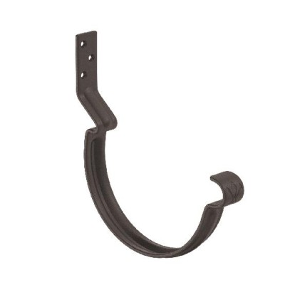 Водосток Aquasistem, Система 150/100 - Крюк крепления желоба короткий RR 32 Тёмно-коричневый matt