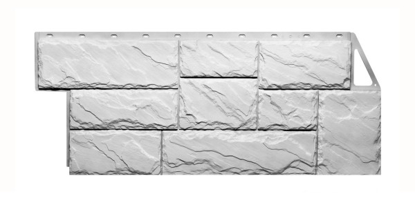 Фасайдинг Серия «Камень крупный»   Мелованный белый купить в Александрове