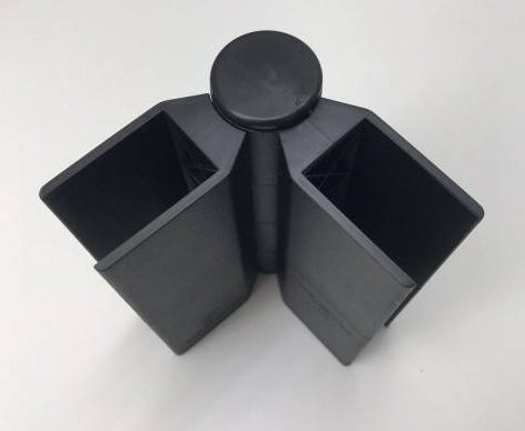 Угловой элемент поворотный, пластиковый от 60° до 300° для доски 150х25 мм из ДПК чёрный Holzhof купить в Александрове