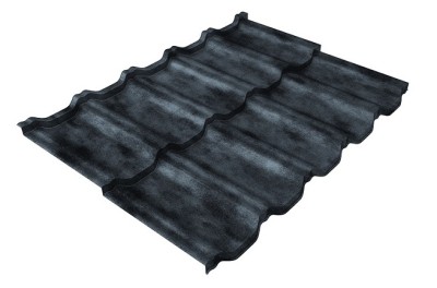 Металлочерепица модульная Квинта Uno Grand Line c 3D резом 0,45 Safari Grey