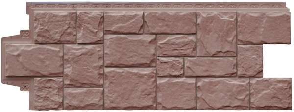 Фасадная панель Grand Line Крупный Камень Элит Миндаль купить в Александрове