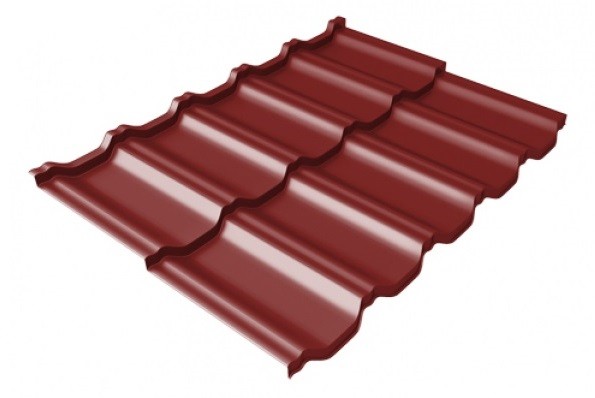 Металлочерепица модульная Квинта Uno Grand Line c 3D резом 0,45 PE RAL 3011 коричнево-красный купить в Александрове