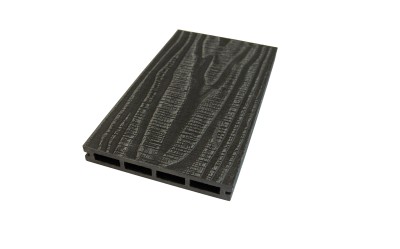 Террасная доская ДПК NanoWood Nature 3D (20мм) пустотелая Графит