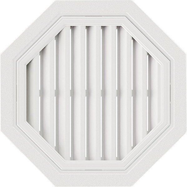 Восьмиугольная фронтонная вентиляционная решётка, Белая купить в Александрове