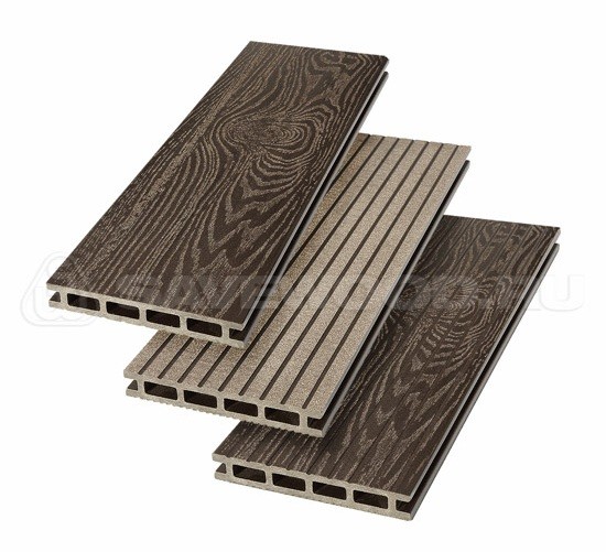 Террасная доска из ДПК SW Carpinus (T) — двухсторонняя темно-коричневый купить в Александрове