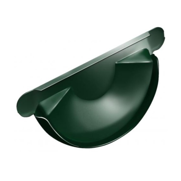 Водосток Grand Line 125x90 – Заглушка желоба RAL 6005 купить в Александрове