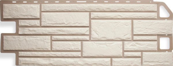 Цокольный сайдинг альта-профиль - коллекция "камень", белый купить в Александрове