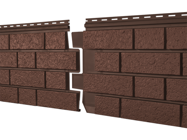 Фасадная панель Ю-пласт Стоун Хаус S-Lock Клинкер терракотовый купить в Александрове