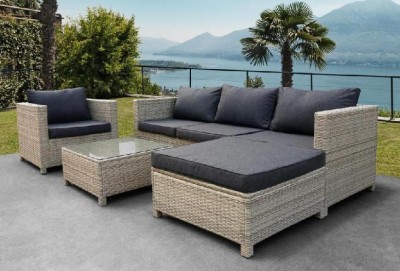 Комплект мебели AFINA плетеной из иск. ротанга YR821G Grey/Grey