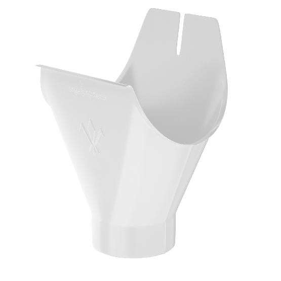 Водосток Aquasistem, система 125x90 - Воронка желоба RR 20 Мраморно-белый купить в Александрове