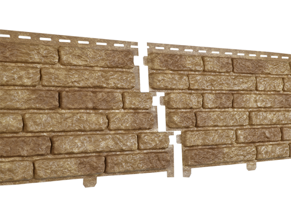 Фасадная панель Ю-пласт Стоун Хаус Кварцит Тёмно-бежевый купить в Александрове