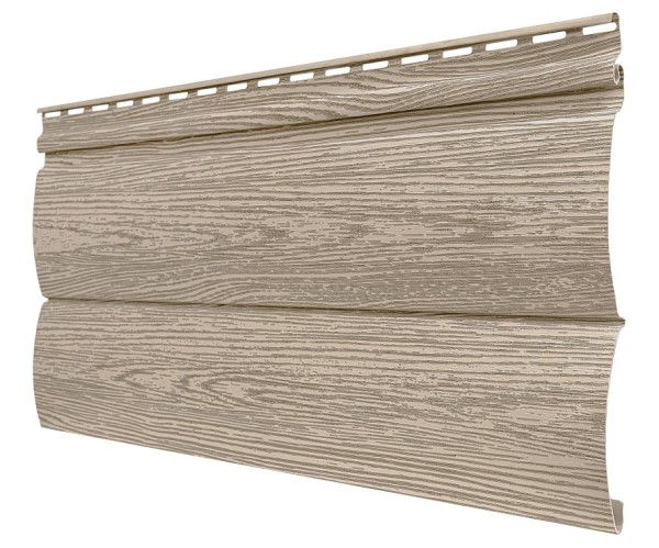 Виниловый сайдинг tecos, серия lux - оцилиндрованный брус двойной, - сибирский кедр купить в Александрове