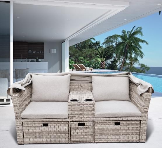 Комплект мебели AFINA плетеной из иск. ротанга AFM-330G Grey купить в Александрове