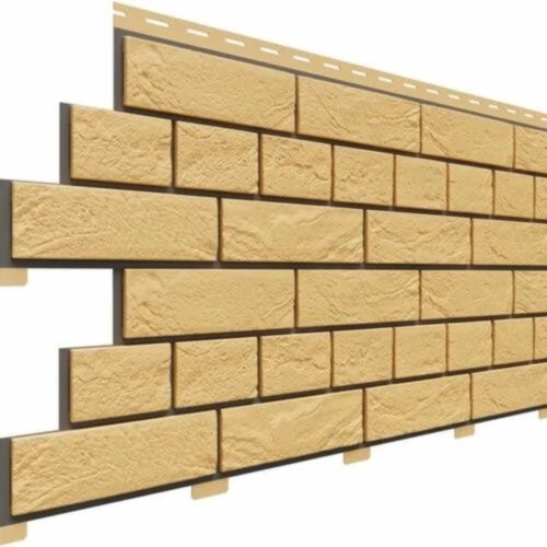 Фасадная панель Доломит Кирпич Славянка Желтый купить в Александрове