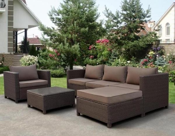 Комплект мебели AFINA плетеной из иск. ротанга YR821A Brown/Beige купить в Александрове