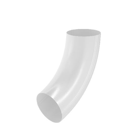 Водосток Aquasistem, система 125x90 - Колено трубы RR 20 Мраморно-белый купить в Александрове