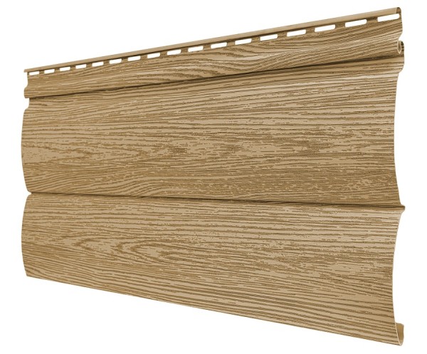 Виниловый сайдинг tecos, серия lux - оцилиндрованный брус двойной, - ангарская сосна купить в Александрове