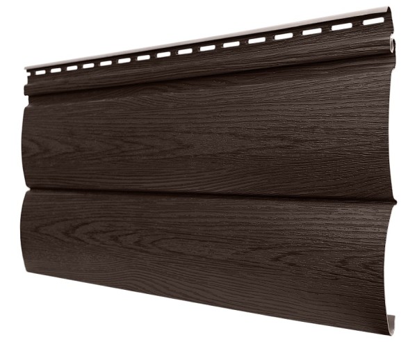 Виниловый сайдинг tecos, серия lux - оцилиндрованный брус двойной, - бразильская вишня купить в Александрове