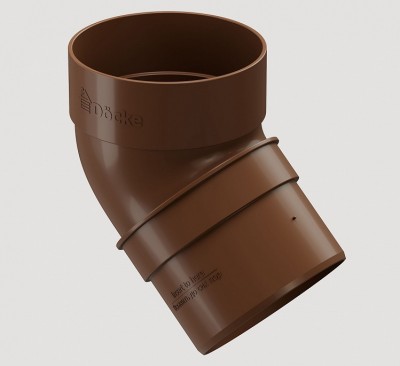 Колено 45˚ПВХ Docke STANDART Светло-коричневый