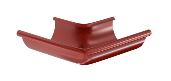 Водосток Aquasistem, система 125x90 - Угол желоба, наружный 90° RR 29 Бургундский купить в Александрове