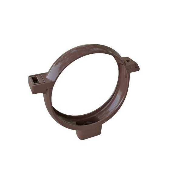 Водосток Альта-Профиль ПВХ – Хомут трубы (коричневый) купить в Александрове