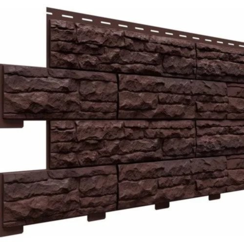 Фасадная панель Скалистый риф Премиум Каштан купить в Александрове