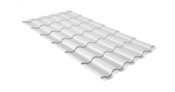 Металлочерепица кредо 0,5 Satin RAL 9003 сигнальный белый купить в Александрове