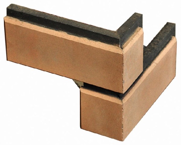 Угловой элемент Кирисс Фасад Гладкий кирпич с фаской купить в Александрове