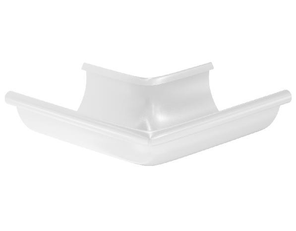 Водосток Aquasistem, система 125x90 - Угол желоба, наружный 90° RR 20 Мраморно-белый купить в Александрове