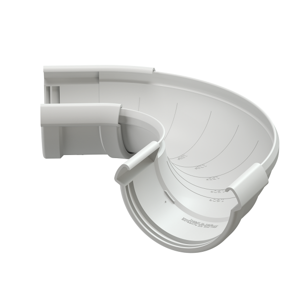 Угол желоба регулируемый Docke Lux ПВХ Пломбир купить в Александрове