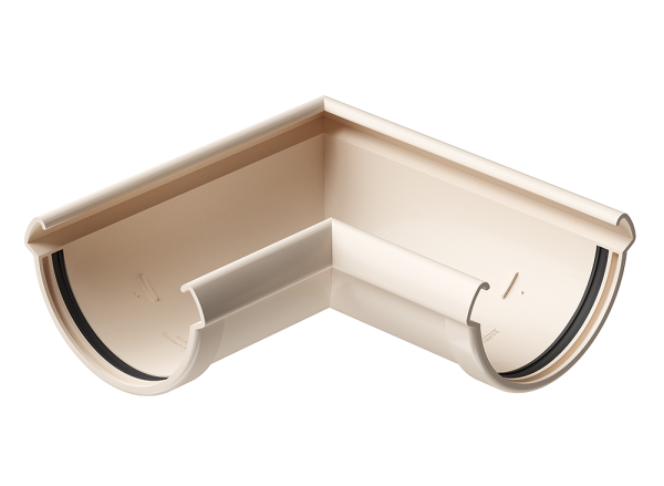 Угол желоба 90° Docke Lux ПВХ Латте купить в Александрове