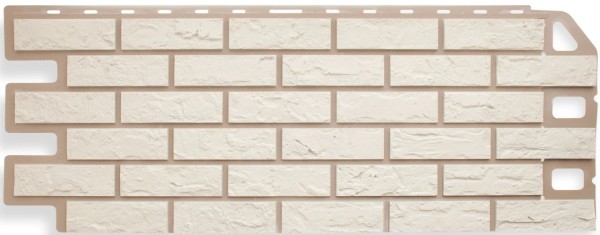 Фасадная панель Цокольный сайдинг Альта-профиль - коллекция "кирпич", кирпич белый купить в Александрове