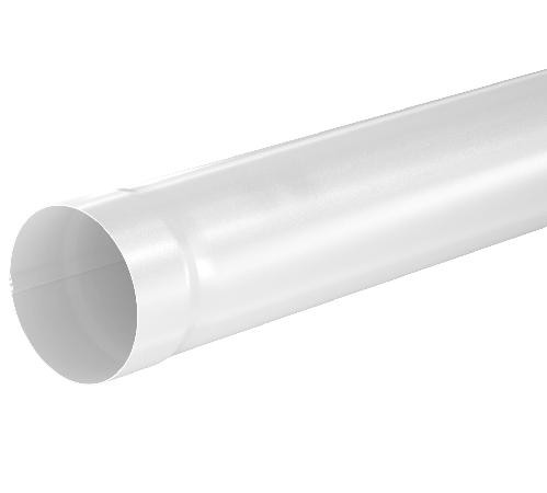 Водосток Aquasistem, система 125x90 - Труба водосточная 1.00м RR 20 Мраморно-белый купить в Александрове