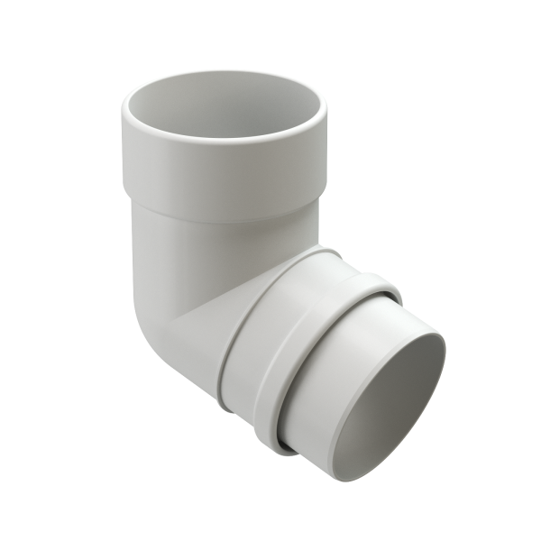 Колено 72˚ Docke Lux ПВХ Пломбир купить в Александрове