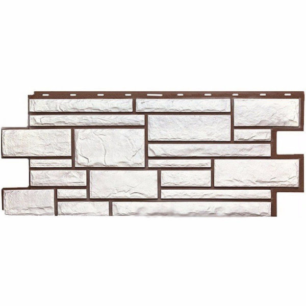 Фасадная панель Техоснастка, Камень Дикий, Белый купить в Александрове