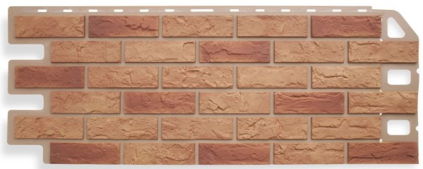 Фасадная панель Цокольный сайдинг Альта профиль кирпич Бежевый Комби купить в Александрове