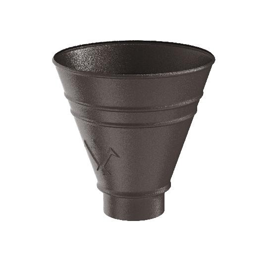 Водосток Aquasistem, Система 125x90 - Воронка водосборная круглая RR 32 Тёмно-коричневый matt купить в Александрове