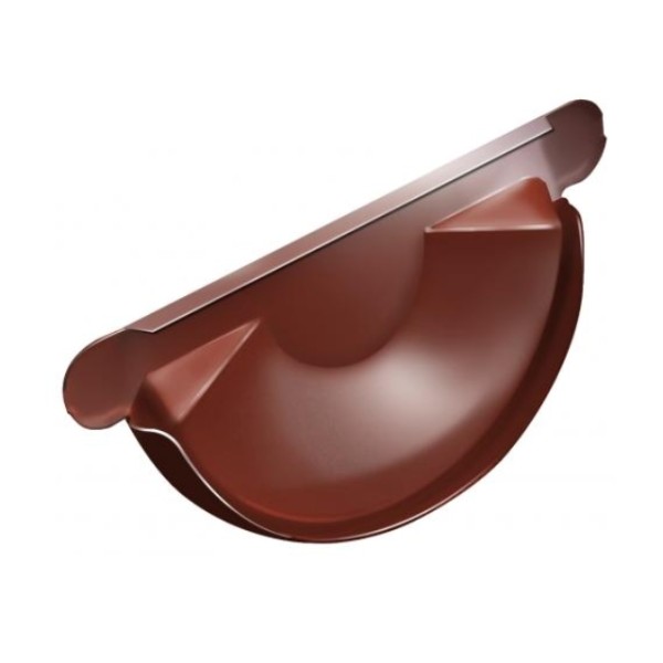 Водосток Grand Line 125x90 – Заглушка желоба RAL 8004 купить в Александрове