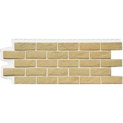 Фасадная панель Grand Line Состаренный кирпич Элит ваниль, ШОВ белый купить в Александрове