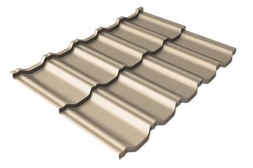 Металлочерепица модульная Квинта Uno Grand Line c 3D резом 0,5 Satin RAL 1015 светлая слоновая кость купить в Александрове