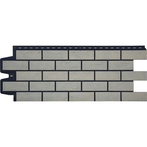Фасадная панель Grand Line Состаренный кирпич Элит ваниль, ШОВ чёрный купить в Александрове