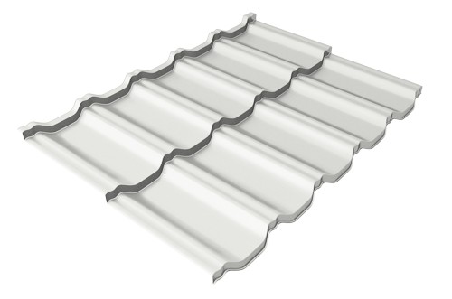 Металлочерепица модульная Квинта Uno Grand Line c 3D резом 0,5 Satin RAL 9003 сигнальный белый купить в Александрове