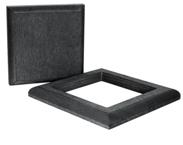 Комплект крышка и юбка ДПК для столба Polivan DENPASAR черный купить в Александрове