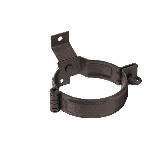 Водосток Aquasistem, Система 125x90 - Декоративный хомут трубы под дерево с комплектом крепления RR 32 Тёмно-коричневый matt купить в Александрове